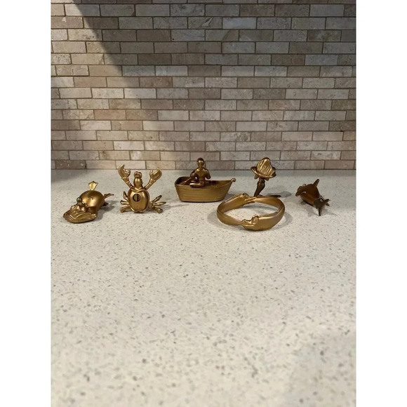 Disney’s Little Mermaid Golden Toy Set Figurines McDonald’s‎ 1997 Vintage 90s - Picture 3 of 4